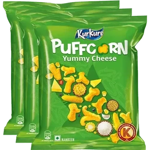 कुरकुरे Puffcorn यम्मी चीज़ 3X31.2 g (सेट ऑफ़ 3)