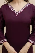 Viscose Rayon Solid Kurti for Women 