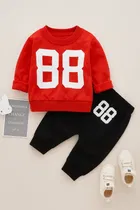 Cotton Blend Printed Clothing Set for Boys 