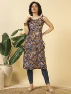 Summer Tie Up Poly Crepe Kurti for Women 