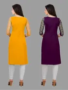 Crepe Solid Kurtis for Women 