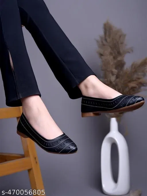 Textured Slip-on Sneakers for Women (Black, IND-7)