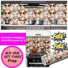 Vinyl Waterproof Wallpaper Roll for Kitchen Wall 