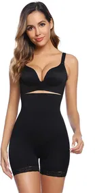 विमेंस कॉटन लाइक्रा टम्मी कण्ट्रोल 4-इन-1 ब्लेंडेड हाई वैस्ट टम्मी & थाई शेपवियर 