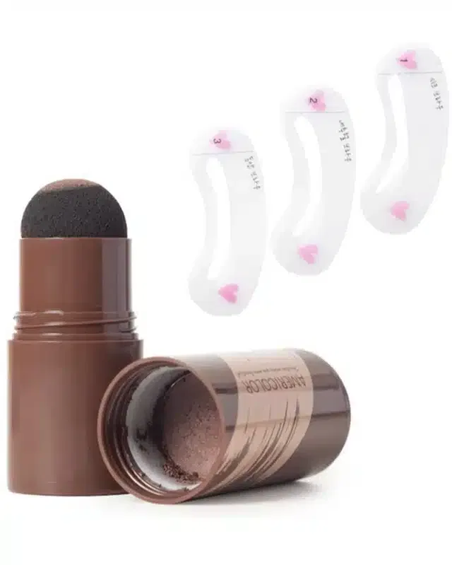 Hair Line Root Touch Up & Eyebrow Powder Stick (Set of 1, Brown)