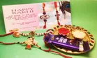 Combo of Metal 2 Pcs Rakhi, Chocolate, 4.5 Inch Plate & Roli Chawal 