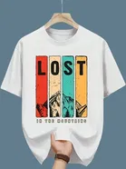 Polyester Printed Half Sleeves T-Shirts For Men, White 