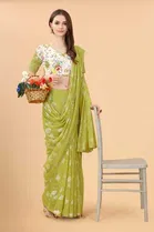 Trendy Zoya Silk Saree with Blouse Piece For Women 
