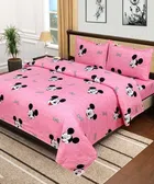 Cotton Double Size Bedsheet With Pillow Cover (Multicolor, 78X98 Inches)