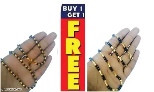 Necklaces & Chains for Women, Pack of 100 (Black)