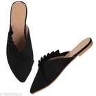 Solid Synthetic Mules for Women 