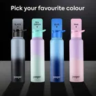 Pexpo Craft Pro 1000 Stainless Steel Sports/Fridge Water Bottle with Sipper Cap - 950ml | BPA Free - Pink & Purple Ombre