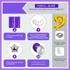 9th Happy Birthday Balloon Decoration Kit, Purple, Set of 1
