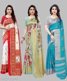 Art Silk Saree for Women, Pack of 3 