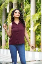 Sleeveless Cotton Shirt for Women 