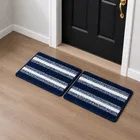 Status Microfiber Anti Slip Stripe Doormat 38x58cm Pack of 2