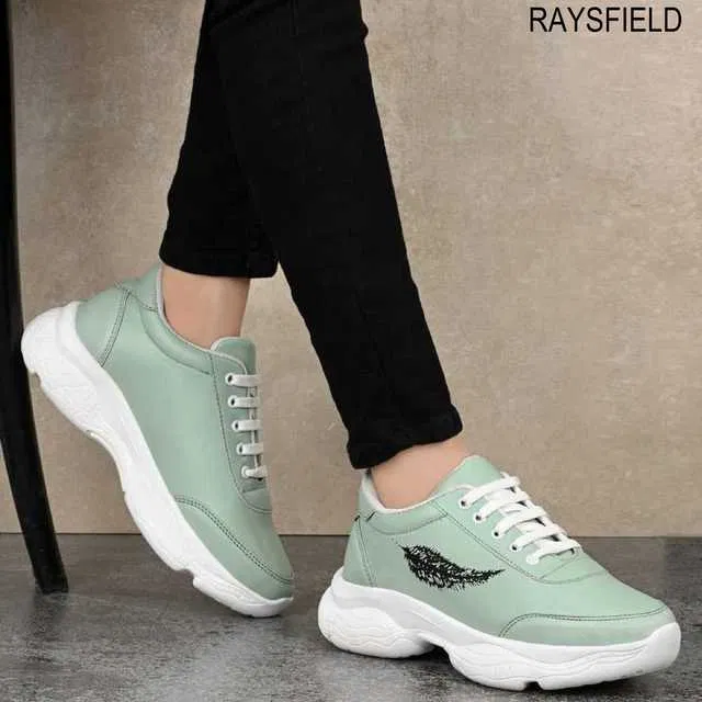 Raysfield Men's Stylish Sports Shoes (Green, 4) (M160)