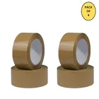 BOPP Self Adhesive Brown Tape , 3 inch or 72mm x 50 meters (Pack of 4 Rolls)