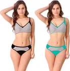 Cotton Blend Lingerie Set for Women 