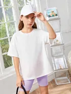 Round Neck Printed T-Shirt for Girls 