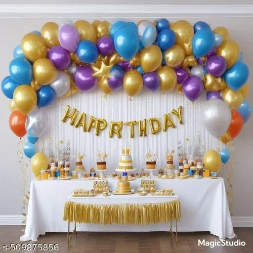 42 Pcs Balloons Decoration Kit, Multicolour, Set of 1