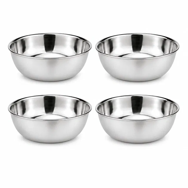 SimpleHome Steel Bowl 300ml Combo Set of 4