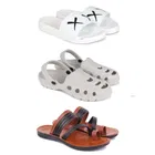 Combo of Flipflops with Clogs & Sliders for Men 