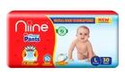 Niine Baby Diaper Pants (L) - 30 Pcs