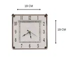 Khatu Craft Square Plastic Analog Clock Gold 20x20cm