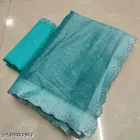 Jimmy Choo Embellished Saree For Women, Aqua Blue