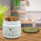 Afast 300 Ml  Golden Printed Round Jar -Set of 3