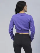 Women's Corset Fit Round Neck Sweatshirt 