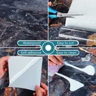 Decor Wallpaper for Home/Kitchen Black Marble Printed 45x200cm