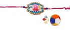 Synthetic Rakhi with Ball & Roli Chawal 