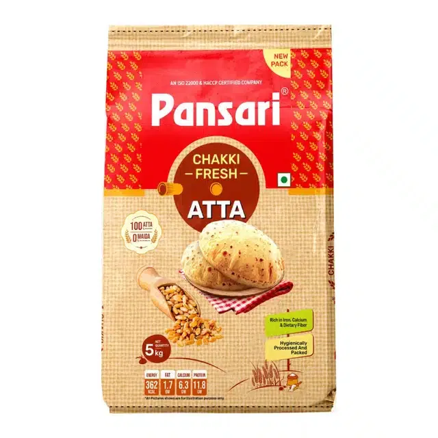 पंसारी चक्की फ्रेश आटा 5 kg