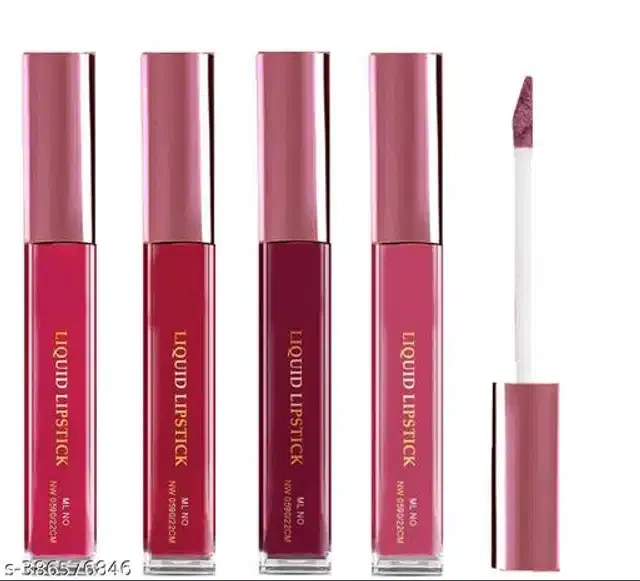 Lipsticks for Girls & Women (Multicolor, Pack of 4)