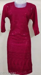 Cotton Embroidered Kurti for Women 