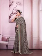 Georgette Printed Saree for Women 