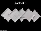 Plastic Plates for Kitchen, White, Pack of 6
