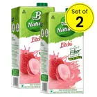 B Natural Litchi Juice 2X1 L (Pack of 2)