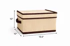 Craft Bazar Multipurpose Foldable Fabric Storage Box with Lid & Handles for Clothes, Laundry, Towels Wardrobe and Home Storage Organizer Pack of 3