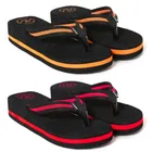Flip-Flops for Women (Multicolor, 5) (Pack of 2)