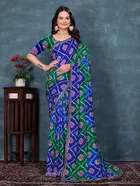 Georgette Printed Saree for Women 