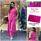 Rayon Solid Kurti with Pant for Women 