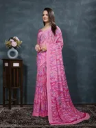 Georgette Printed Saree for Women 