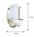 Mirror Sticker Oval Shape for home 20x30cm 1pc