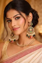 Alloy Earrings for Women & Girls, Multicolour