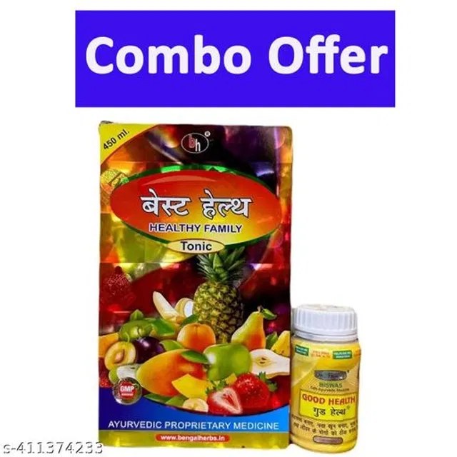 Bengal Herbs Best Health Syrup & Good Health Capsule For Weight Gain Combo Pack