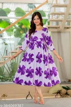 Rayon Kurti for Women, Purple 