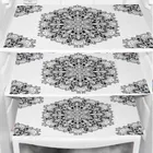 PVC Printed Fridge Top Cover with 3 Pcs Shelf Mats & Handle Cover 